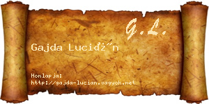 Gajda Lucián névjegykártya
